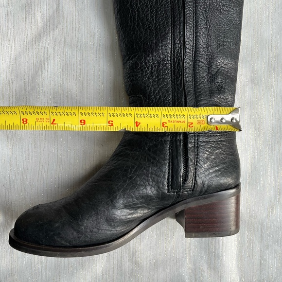 Tory Burch Black Leather Fulton Knee Length Boots Size 5.5 - Picture 10 of 16